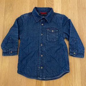 Tommy Hilfiger Toddler Denim Diamond Quilted Shirt Jacket / Size 2T